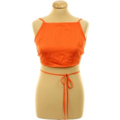 Shein narancssárga szatén top