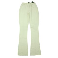 Krémszínű elasztikus pamut trapéz nadrág