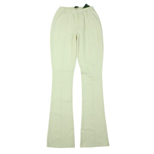 Krémszínű elasztikus pamut trapéz nadrág