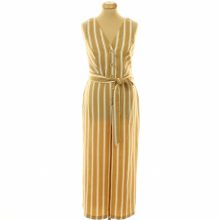 F&F csíkos barna overál