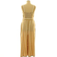 F&F csíkos barna overál