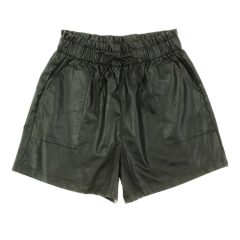 Shein fekete műbőr rövidnadrág