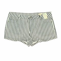 Csíkos sztreccs farmer short