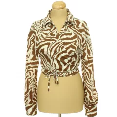 Boohoo átlapolt szatén felső