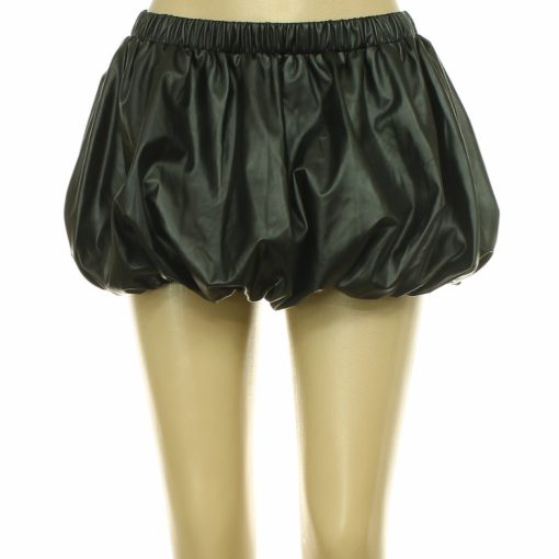 Pretty Little Thing fekete műbőr szoknya