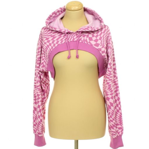 Divided kapucnis rövid pulóver