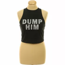 Shein mintás fekete top