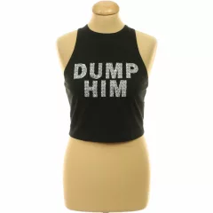 Shein mintás fekete top