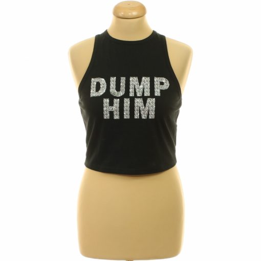 Shein mintás fekete top