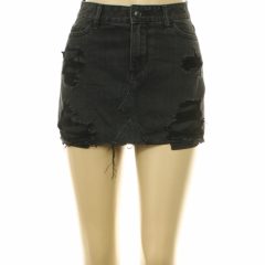 Hollister szaggatott fekete farmer miniszoknya