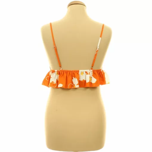 Shein virágmintás narancssárga top