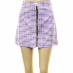 Shein kockás lila szoknya