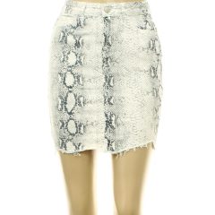 Amisu kígyóbőrmintás sztreccs farmer szoknya