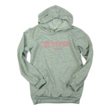 Feliratos szürke pulóver