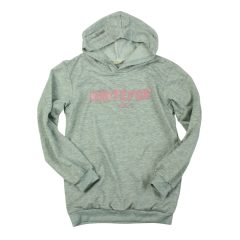 Feliratos szürke pulóver