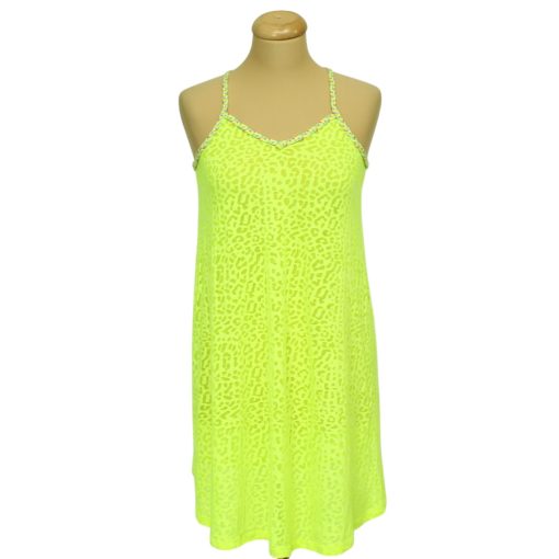 F&F mintás neonzöld strandruha