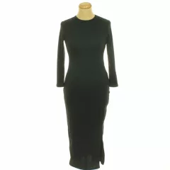 River Island bordázott fekete ruha