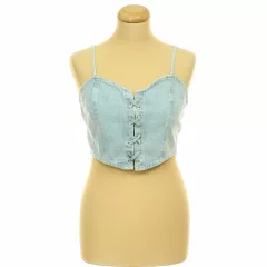 Trendyol fűzős farmer top