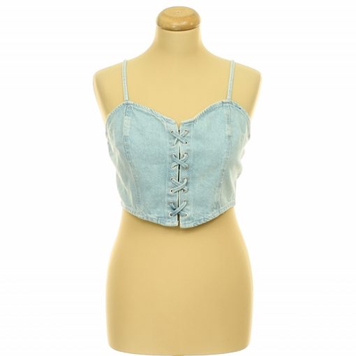 Trendyol fűzős farmer top