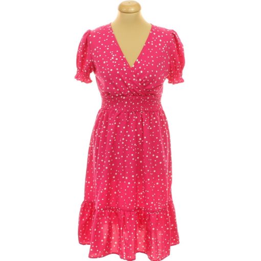 Shein pöttyös pink ruha