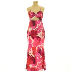 Shein mintás pink ruha