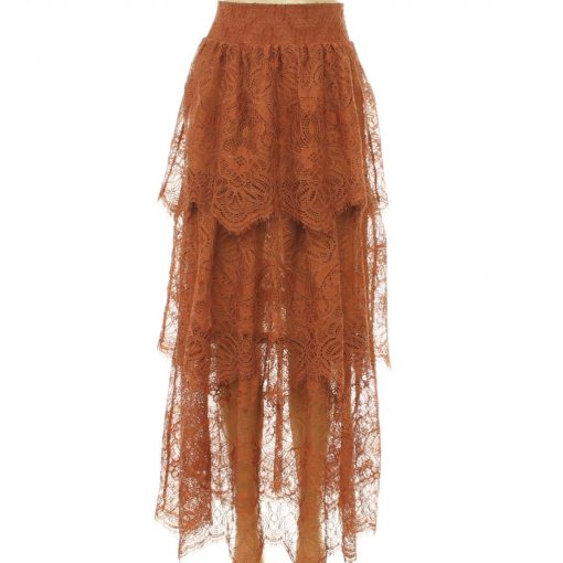 H&M barna csipke szoknya