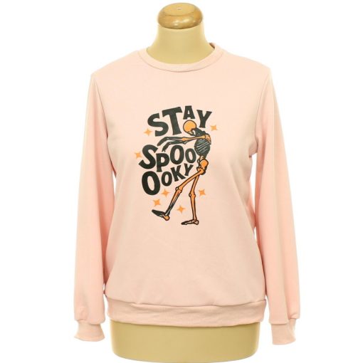 Rózsaszín Halloween-i pulóver