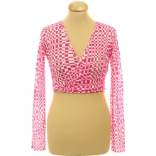 Pretty Little Thing bársonymintás necc top