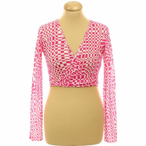Pretty Little Thing bársonymintás necc top