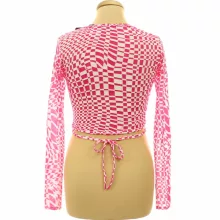 Pretty Little Thing bársonymintás necc top