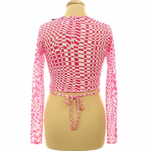 Pretty Little Thing bársonymintás necc top
