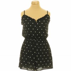 Divided pöttyös fekete overál