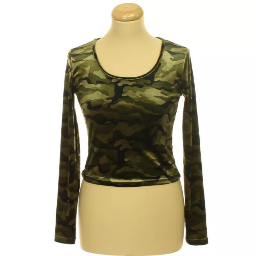 New Look terepmintás tükörbársony ruha