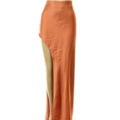 Asos barna szatén szoknya