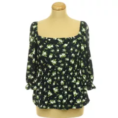 Dorothy Perkins virágmintás sötétkék blúz