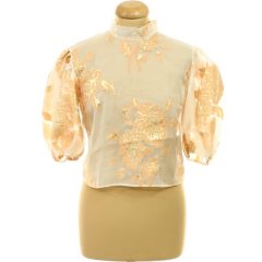 River Island aranymintás organza blúz