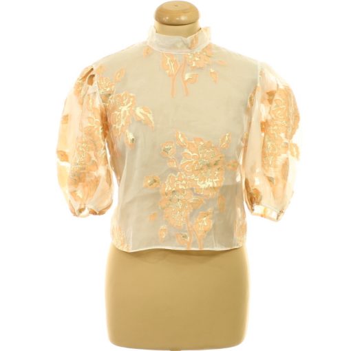River Island aranymintás organza blúz