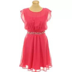 BodyFlirt strasszköves pink ruha