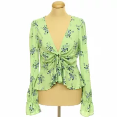 Asos virágmintás zöld blúz