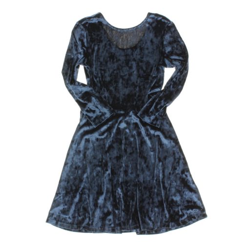 H&M kék bársony ruha