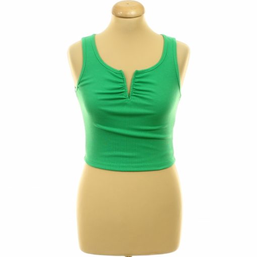 Shein merevítős zöld top
