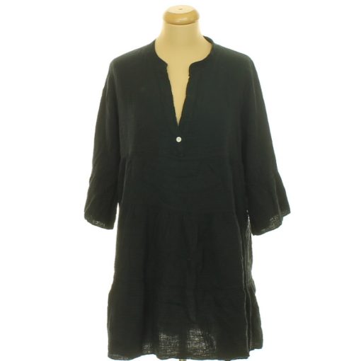 New Collcetion fekete pamutgéz ruha