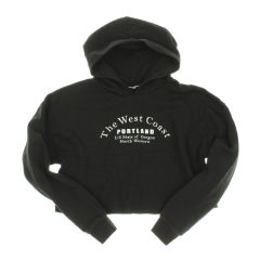 Candy kapucnis fekete pulóver