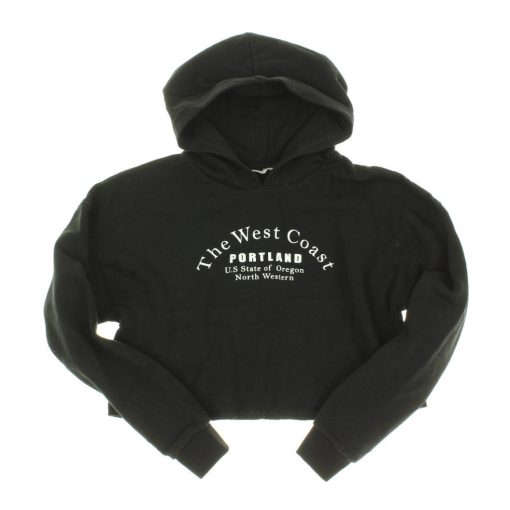 Candy kapucnis fekete pulóver