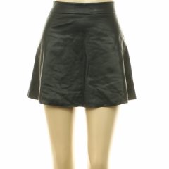 Shein fekete műbőr szoknya