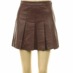 Fishbone barna műbőr szoknya