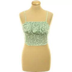 Shein virágmintás zöld top