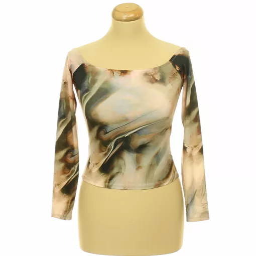 Bershka mintás barna top