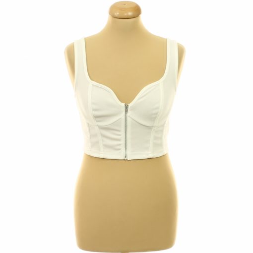 Shein cipzáras  fehér top