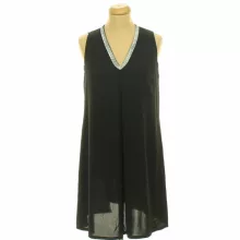 Shein ezüstcsillámos fekete ruha